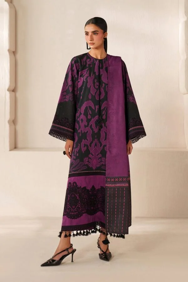 Baroque Original, Unstitched Three Piece Viscos Silk Three Piece Suit