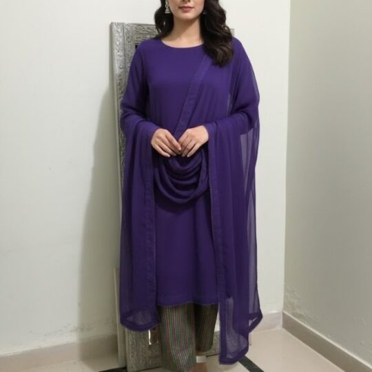 Ready Wear Three Piece Ready ce Crinkle ChTo iffon Dress Shirt Dupata And Trouser