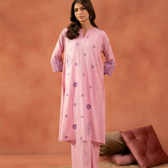 Ready To Wear Original Nishat Embroided Two Piece Drss Shirt And Trouser